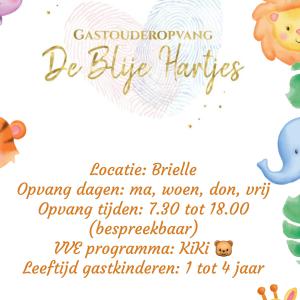 gastouder Brielle - Gastouderopvang de Blije Hartjes